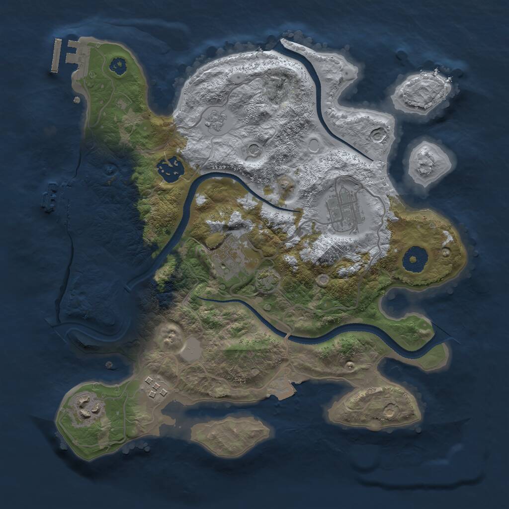 Rust Map: Procedural Map, Size: 3000, Seed: 26170, 11 Monuments