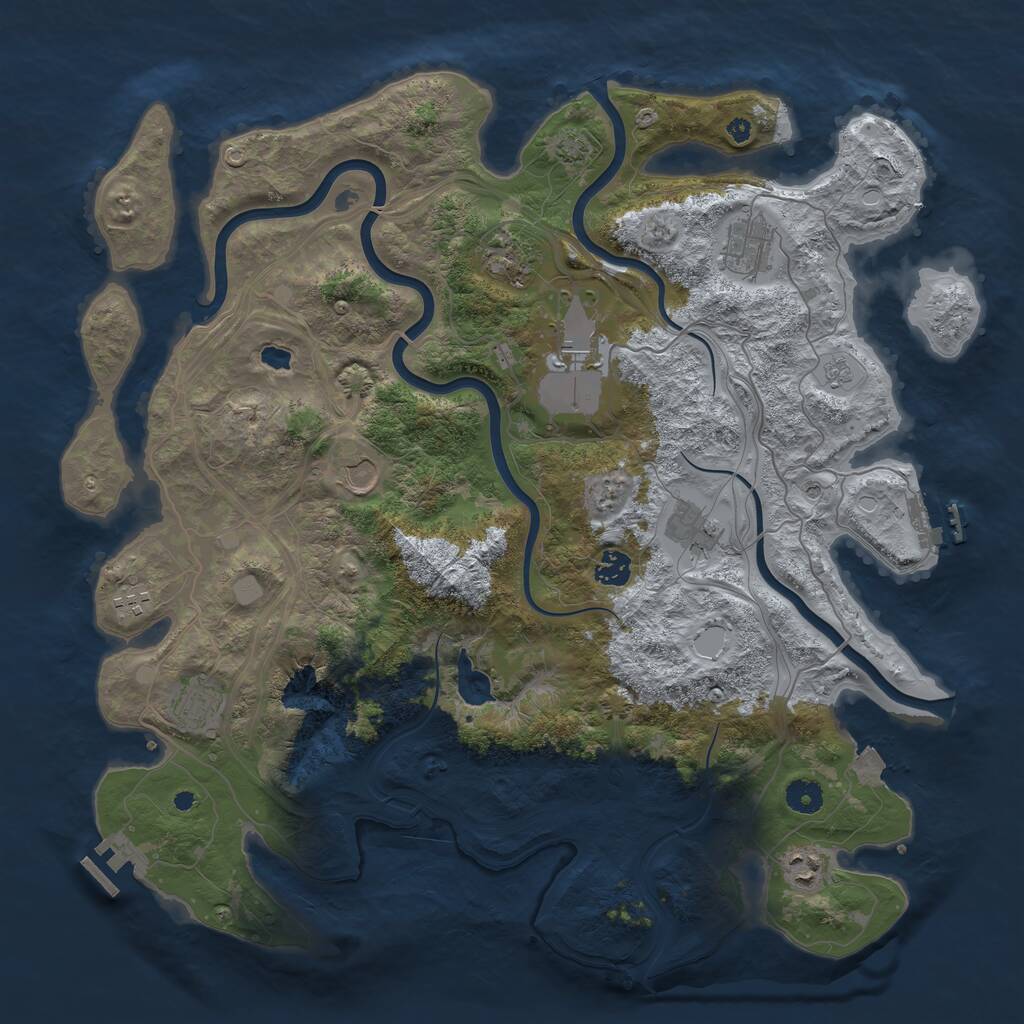 Rust Map: Procedural Map, Size: 4250, Seed: 32230, 15 Monuments