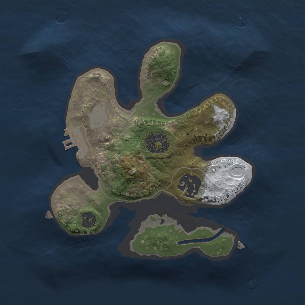 Rust Map: Procedural Map, Size: 2000, Seed: 2432, 7 Monuments
