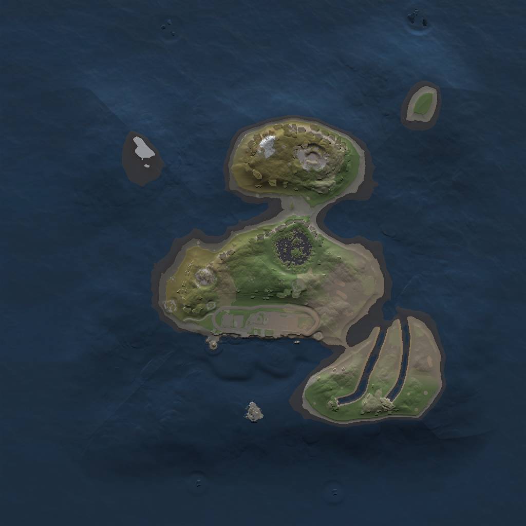 Rust Map: Procedural Map, Size: 1500, Seed: 162475260, 5 Monuments