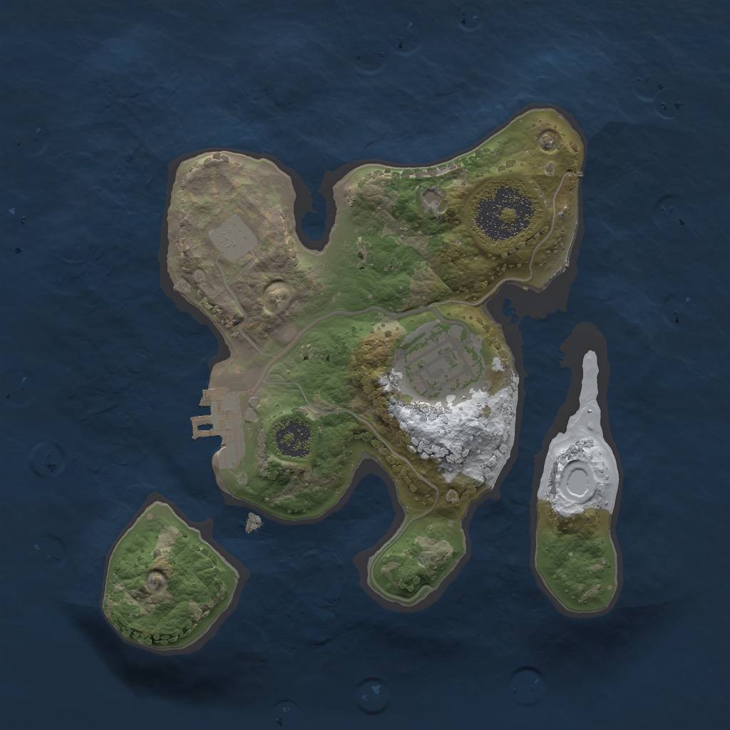Rust Map: Procedural Map, Size: 2000, Seed: 2012229512, 7 Monuments