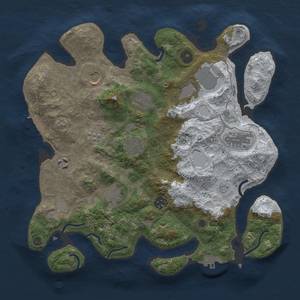 Thumbnail Rust Map: Procedural Map, Size: 3500, Seed: 5969007, 18 Monuments