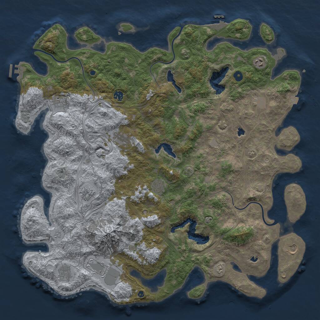 Rust Map: Procedural Map, Size: 5000, Seed: 8561234, 17 Monuments
