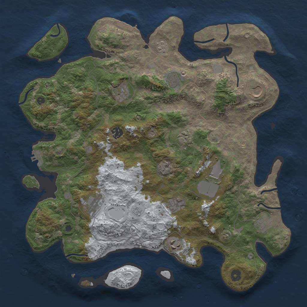 Rust Map: Procedural Map, Size: 4000, Seed: 547696429, 20 Monuments