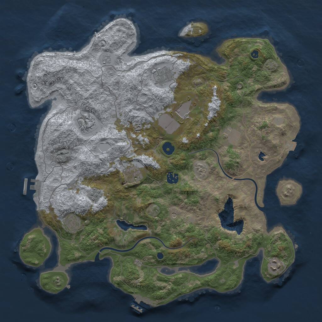 Rust Map: Procedural Map, Size: 4000, Seed: 95417295, 15 Monuments