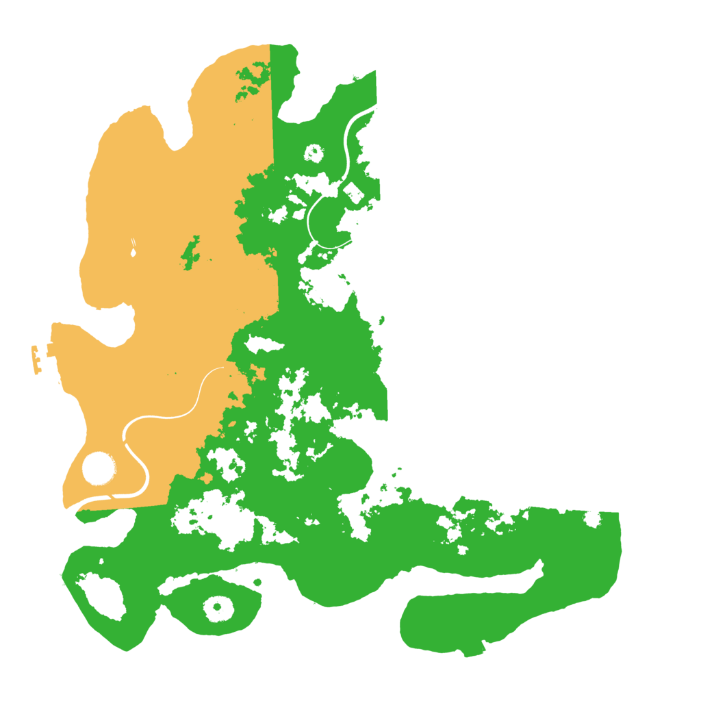Biome Rust Map: Procedural Map, Size: 3700, Seed: 28766343