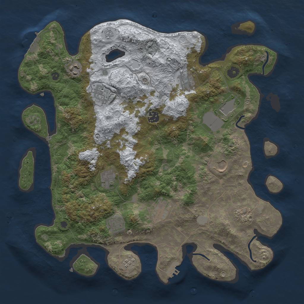 Rust Map: Procedural Map, Size: 3900, Seed: 147483647, 20 Monuments