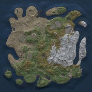 Thumbnail Rust Map: Procedural Map, Size: 3850, Seed: 38919172, 17 Monuments