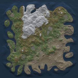 Thumbnail Rust Map: Procedural Map, Size: 4500, Seed: 700017033, 20 Monuments