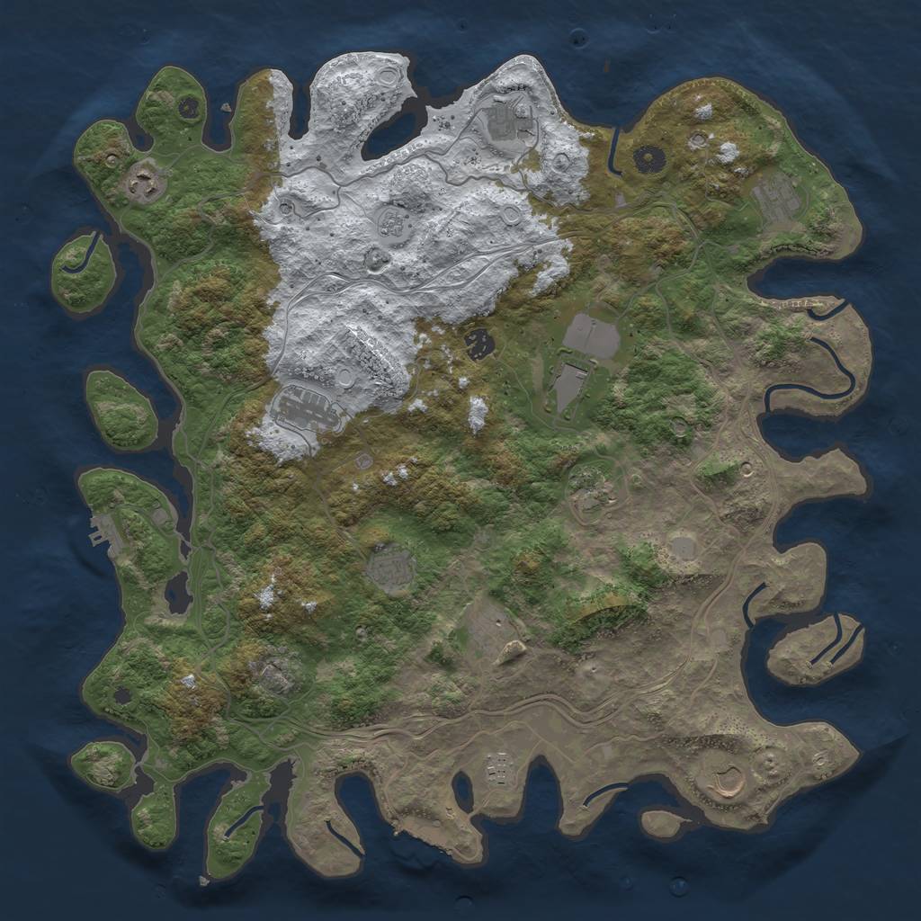 Rust Map: Procedural Map, Size: 4500, Seed: 700017033, 20 Monuments