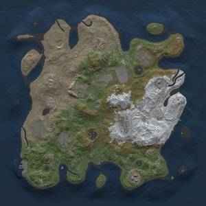 Thumbnail Rust Map: Procedural Map, Size: 3500, Seed: 1937955766, 20 Monuments