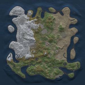 Thumbnail Rust Map: Procedural Map, Size: 3700, Seed: 630535660, 17 Monuments