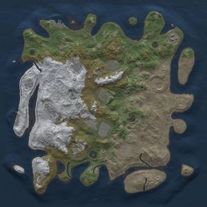 Thumbnail Rust Map: Procedural Map, Size: 3850, Seed: 381011677, 20 Monuments