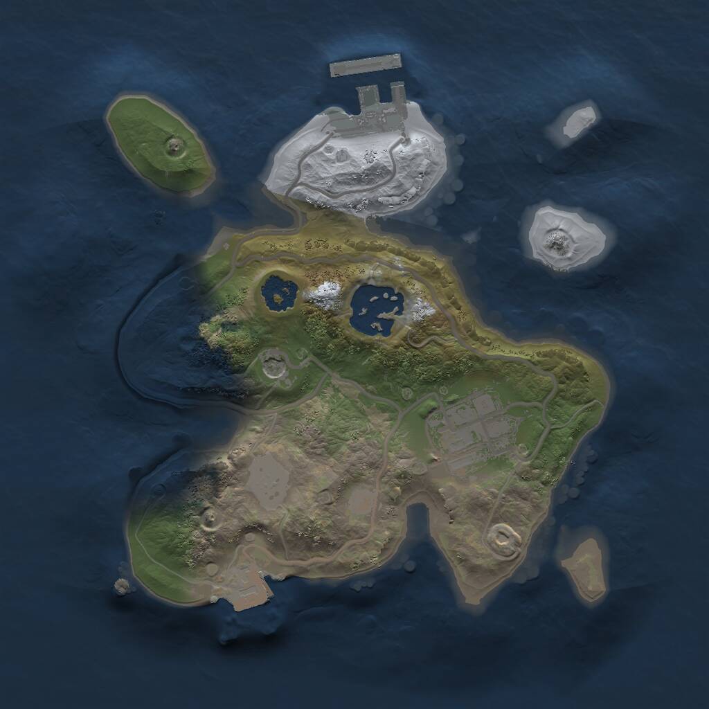 Rust Map: Procedural Map, Size: 2000, Seed: 682005, 5 Monuments