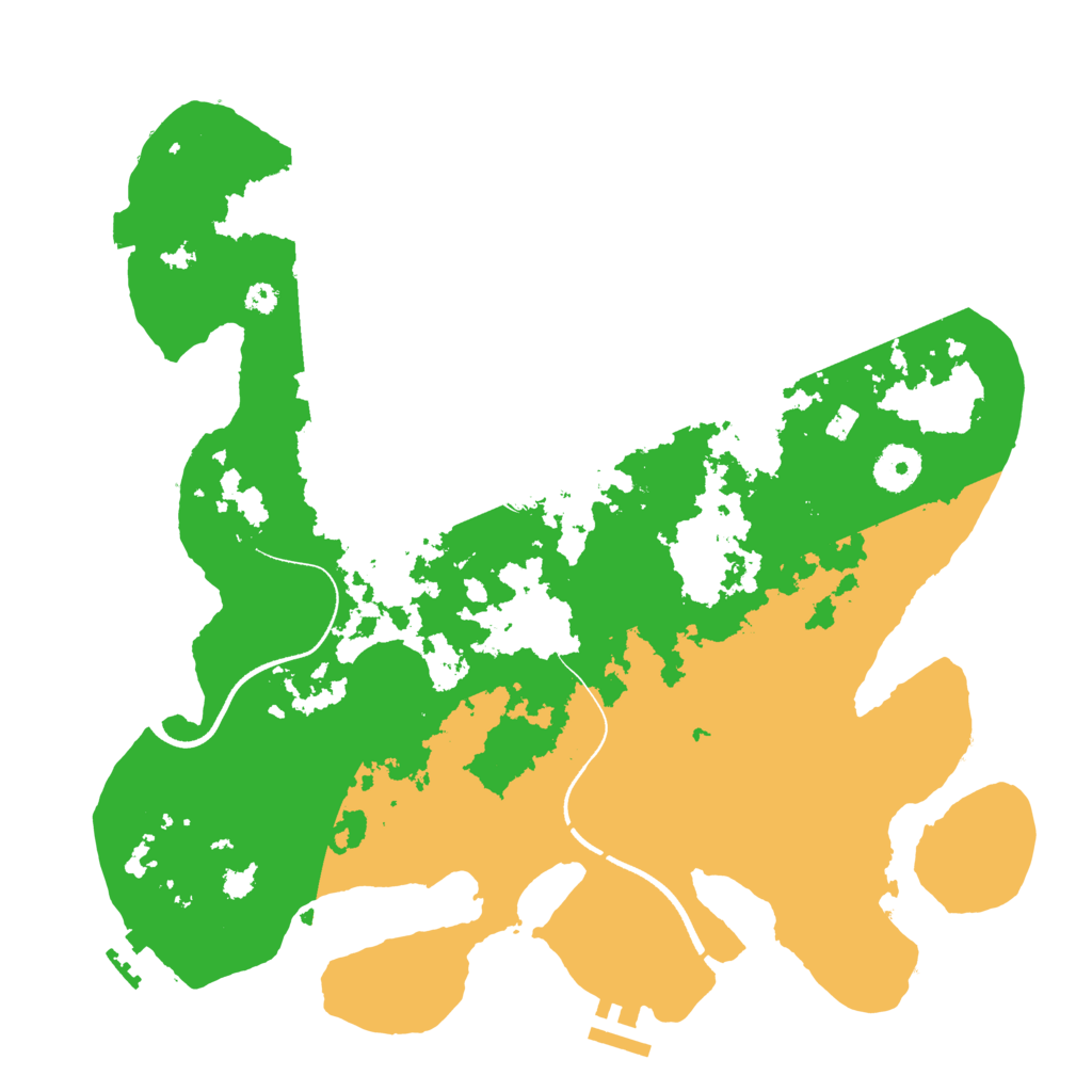 Biome Rust Map: Procedural Map, Size: 3500, Seed: 32574