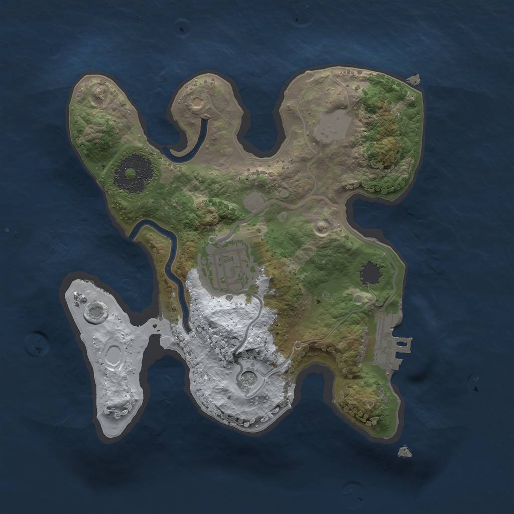 Rust Map: Procedural Map, Size: 2004, Seed: 3, 8 Monuments