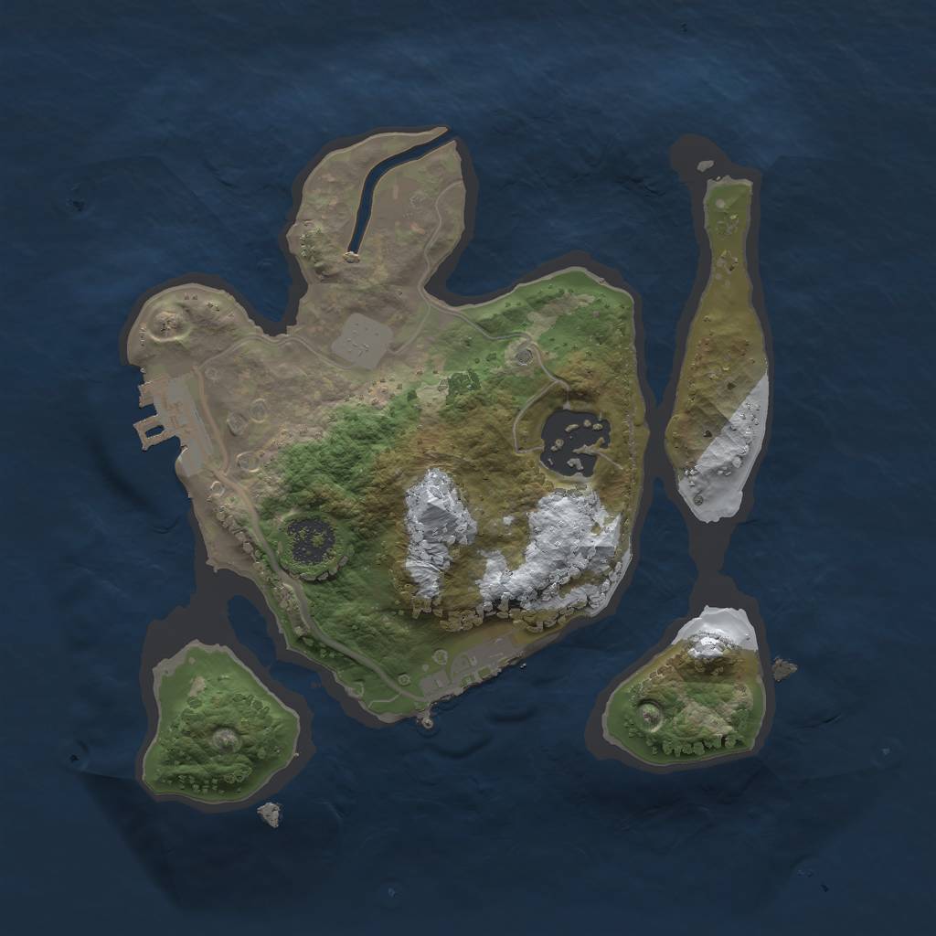 Rust Map: Procedural Map, Size: 2004, Seed: 4, 8 Monuments