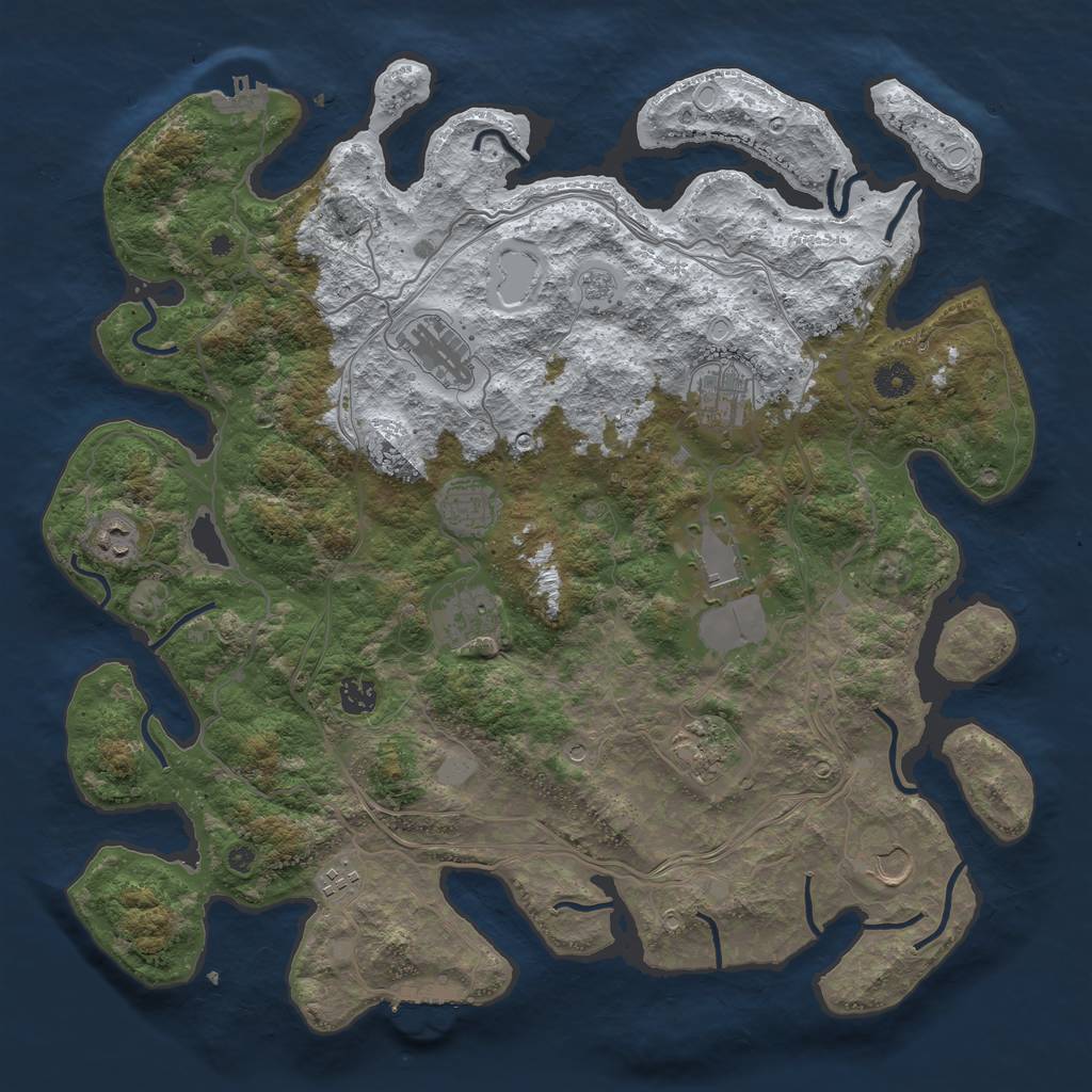 Rust Map: Procedural Map, Size: 4250, Seed: 425482, 19 Monuments