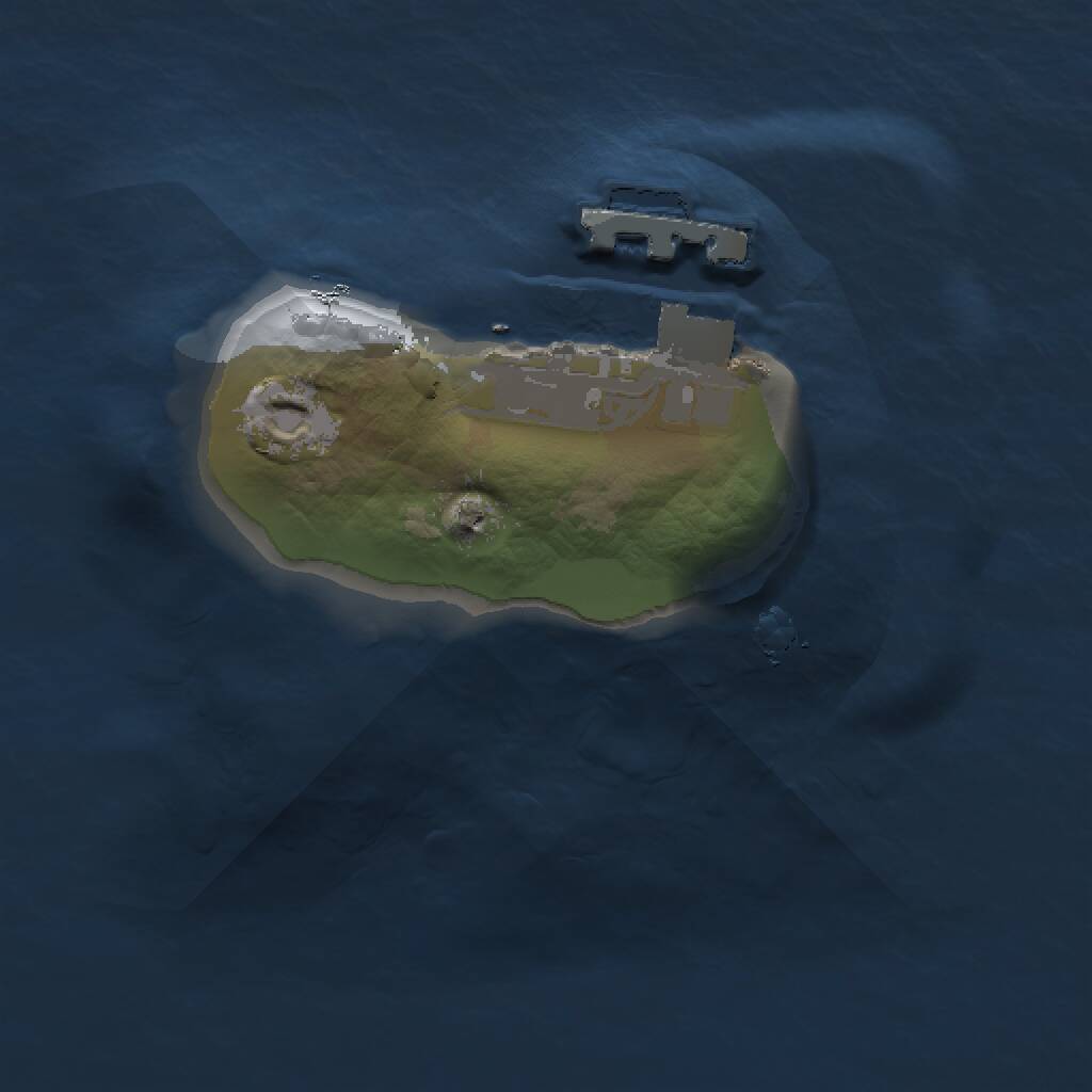 Rust Map: Procedural Map, Size: 1000, Seed: 54573, 2 Monuments