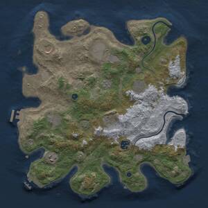 Thumbnail Rust Map: Procedural Map, Size: 3500, Seed: 1254367084, 14 Monuments