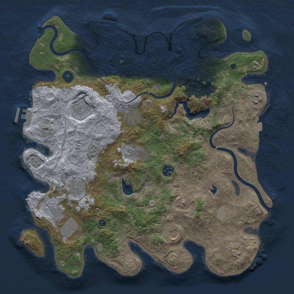 Rust Map: Procedural Map, Size: 4000, Seed: 290276262, 16 Monuments