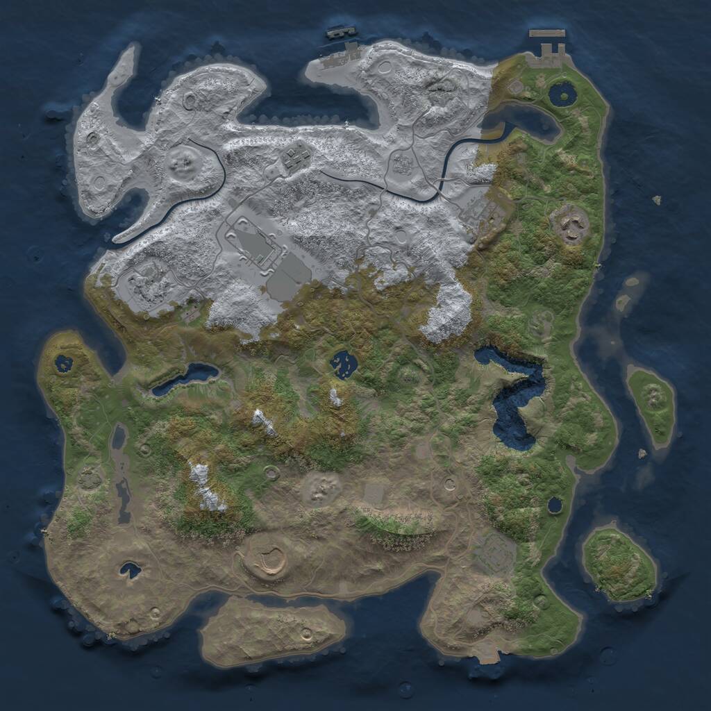 Rust Map: Procedural Map, Size: 4000, Seed: 31269, 14 Monuments
