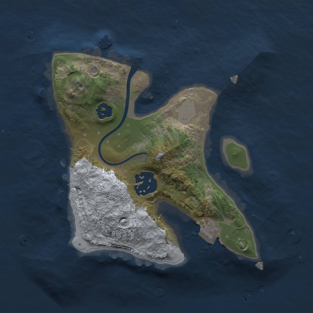 Rust Map: Procedural Map, Size: 2000, Seed: 478704410, 2 Monuments