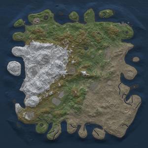 Thumbnail Rust Map: Procedural Map, Size: 4500, Seed: 809484274, 20 Monuments