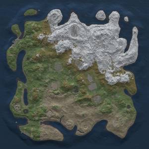 Thumbnail Rust Map: Procedural Map, Size: 4500, Seed: 1603299819, 19 Monuments