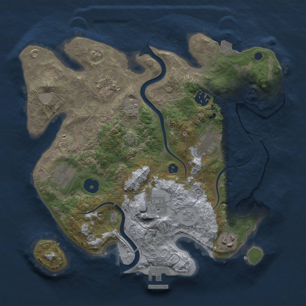 Rust Map: Procedural Map, Size: 3100, Seed: 56, 12 Monuments