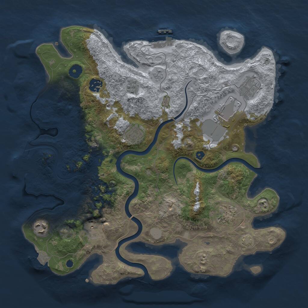 Rust Map: Procedural Map, Size: 3500, Seed: 20220626, 14 Monuments
