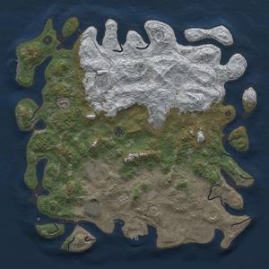 Thumbnail Rust Map: Procedural Map, Size: 4550, Seed: 1777766666, 17 Monuments