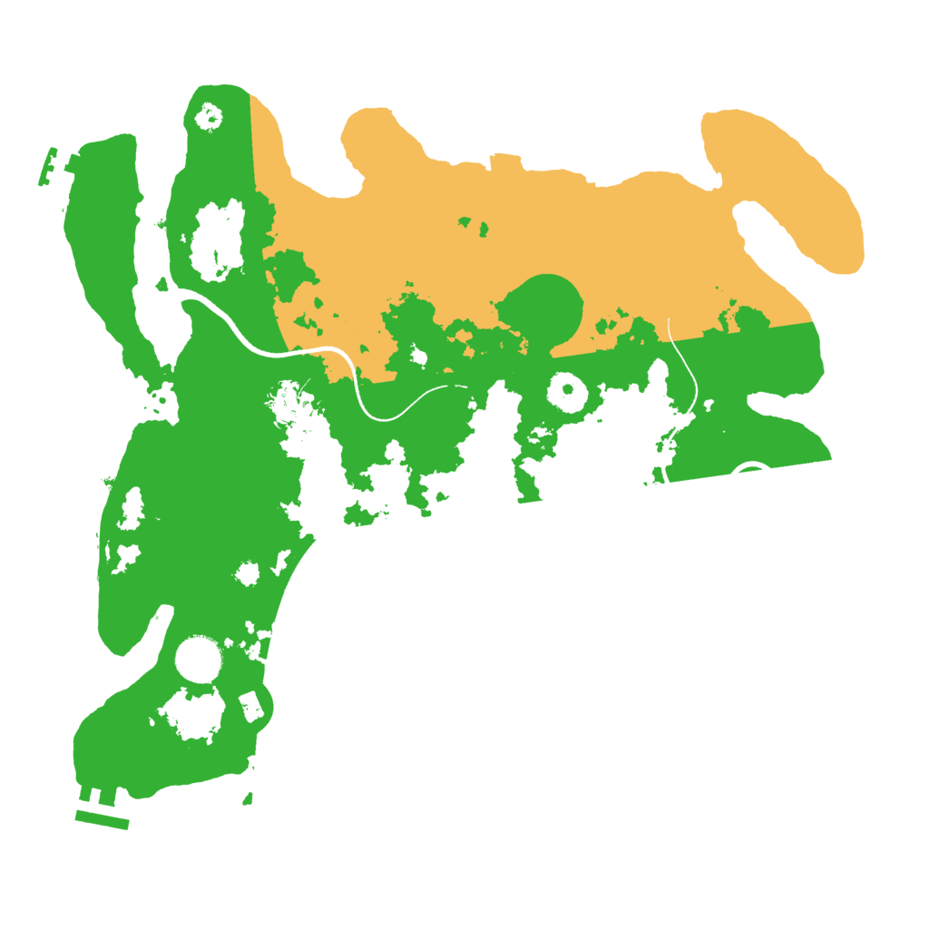Biome Rust Map: Procedural Map, Size: 3500, Seed: 129579