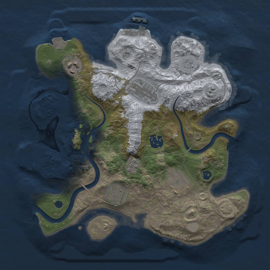 Rust Map: Procedural Map, Size: 2939, Seed: 13825, 12 Monuments