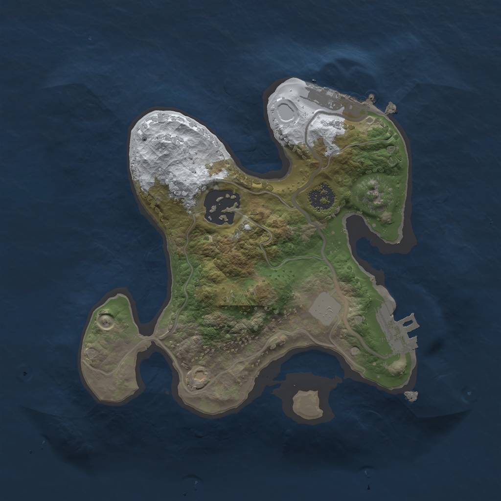 Rust Map: Procedural Map, Size: 2000, Seed: 754765163, 8 Monuments