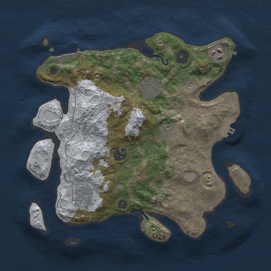 Rust Map: Procedural Map, Size: 3000, Seed: 14508, 14 Monuments