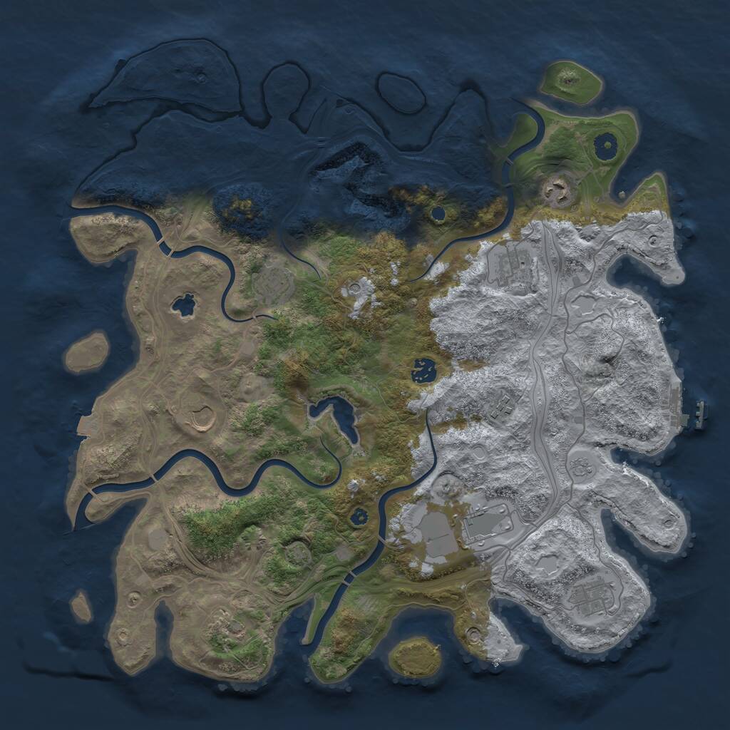 Rust Map: Procedural Map, Size: 4250, Seed: 232, 14 Monuments