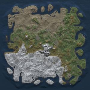 Thumbnail Rust Map: Procedural Map, Size: 5000, Seed: 707, 20 Monuments