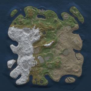 Thumbnail Rust Map: Procedural Map, Size: 3850, Seed: 1002928841, 20 Monuments