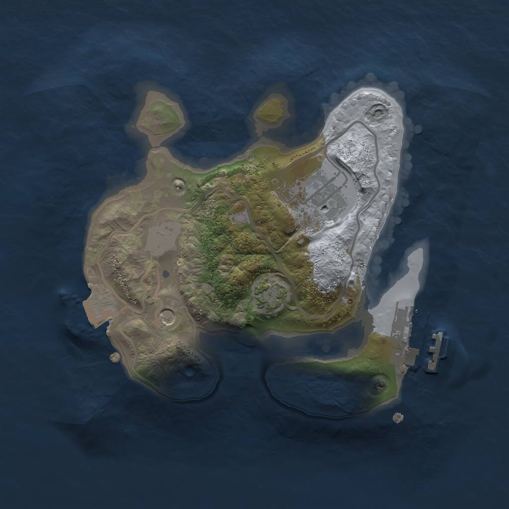 Rust Map: Procedural Map, Size: 2000, Seed: 153552809, 5 Monuments