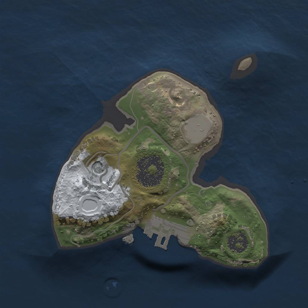 Rust Map: Procedural Map, Size: 1500, Seed: 921, 6 Monuments