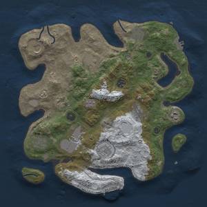 Thumbnail Rust Map: Procedural Map, Size: 3500, Seed: 1000525715, 20 Monuments