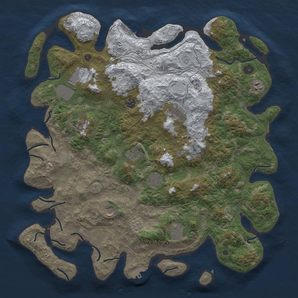 Rust Map: Procedural Map, Size: 4500, Seed: 2022626, 19 Monuments