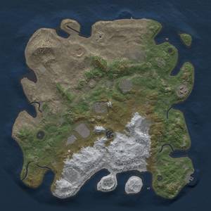 Thumbnail Rust Map: Procedural Map, Size: 3800, Seed: 606, 20 Monuments