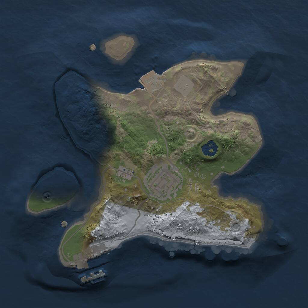 Rust Map: Procedural Map, Size: 1939, Seed: 2119169004, 3 Monuments