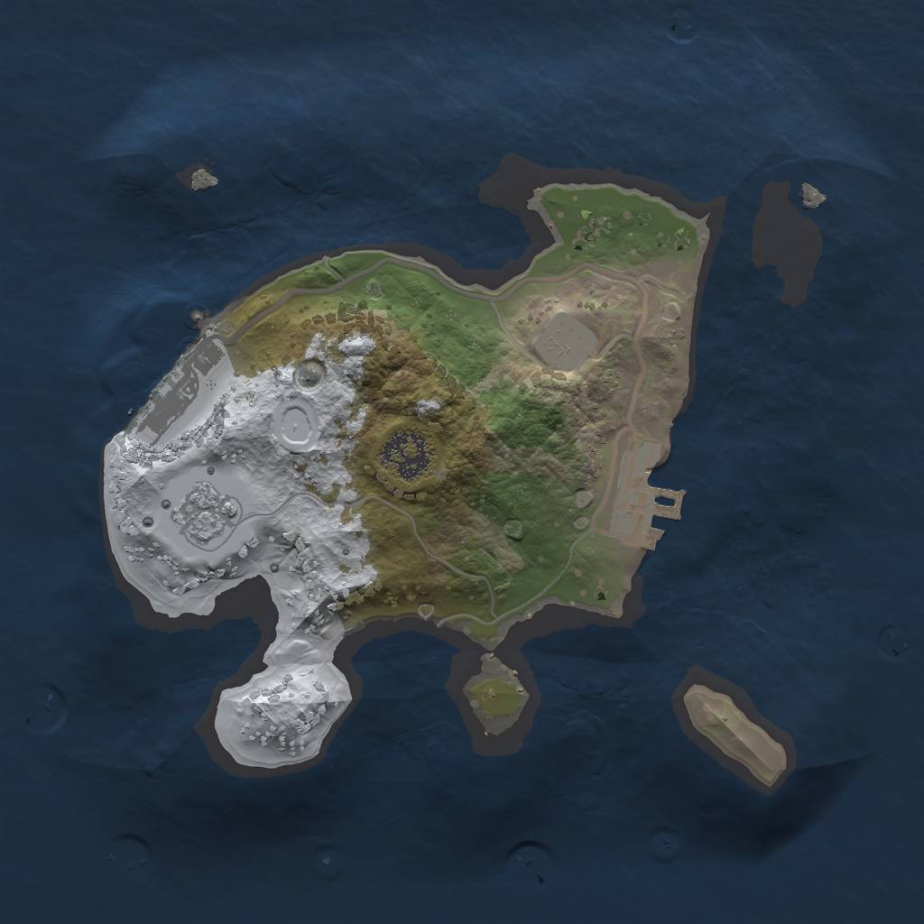 Rust Map: Procedural Map, Size: 1900, Seed: 32, 8 Monuments