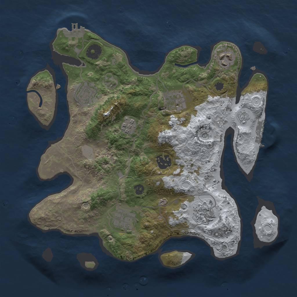 Rust Map: Procedural Map, Size: 3000, Seed: 367428, 16 Monuments
