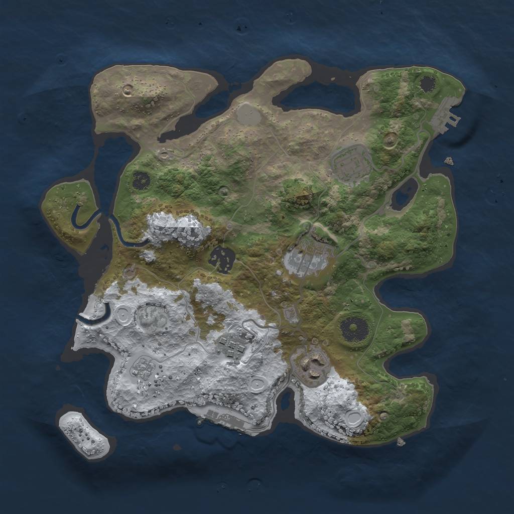 Rust Map: Procedural Map, Size: 2900, Seed: 45678934, 13 Monuments