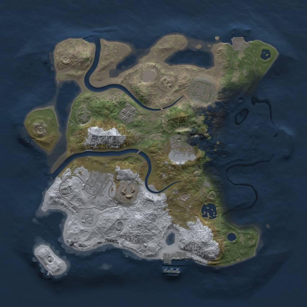 Rust Map: Procedural Map, Size: 2900, Seed: 45678934, 12 Monuments