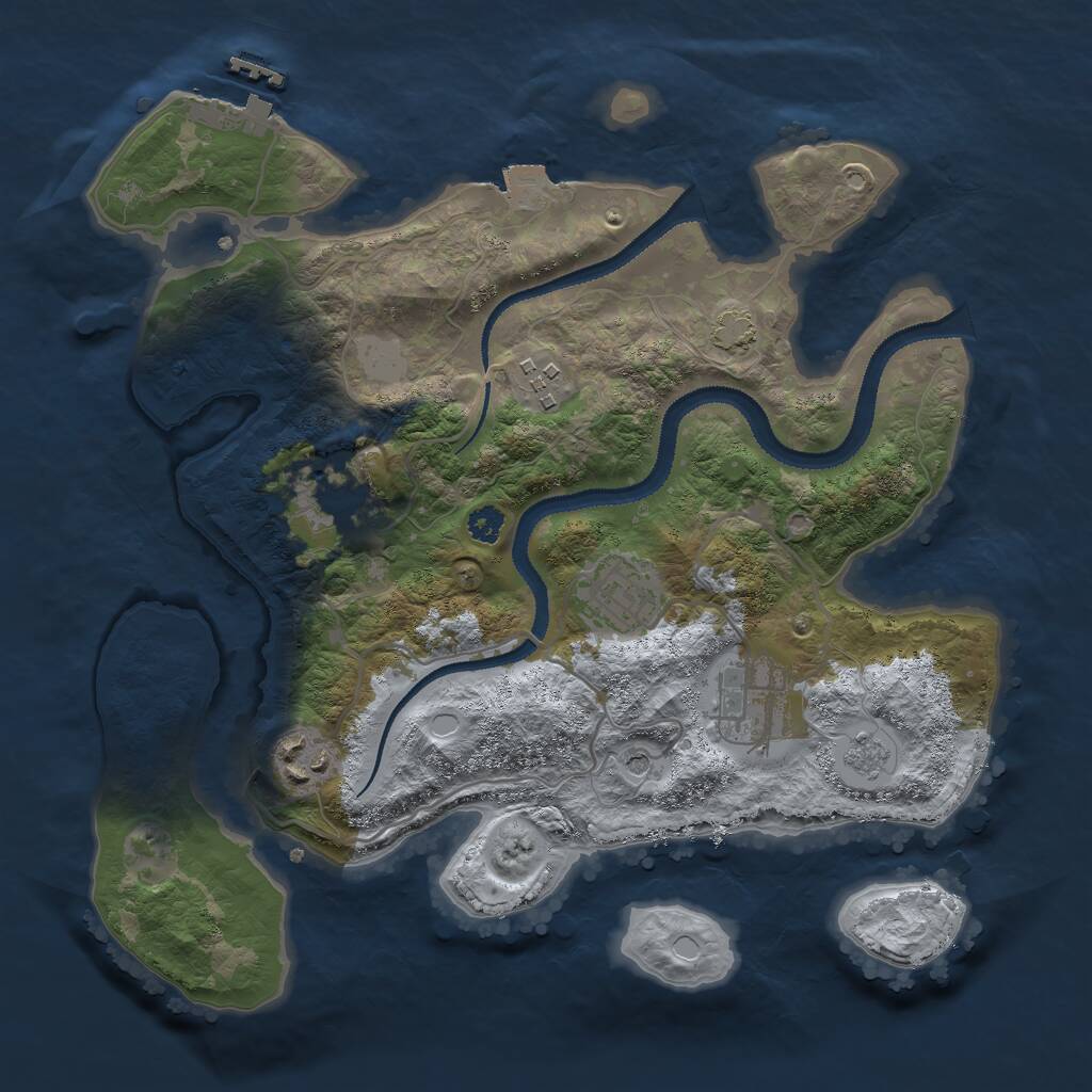 Rust Map: Procedural Map, Size: 3000, Seed: 856135699, 10 Monuments